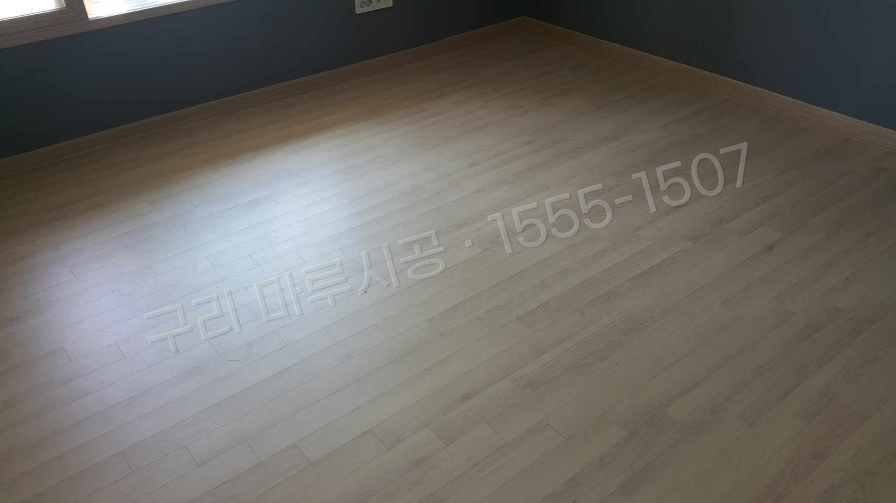 구리 인창동 바닥공사 마루시공업체 한솔 울트라 화이트워시오크 아파트 시공 후