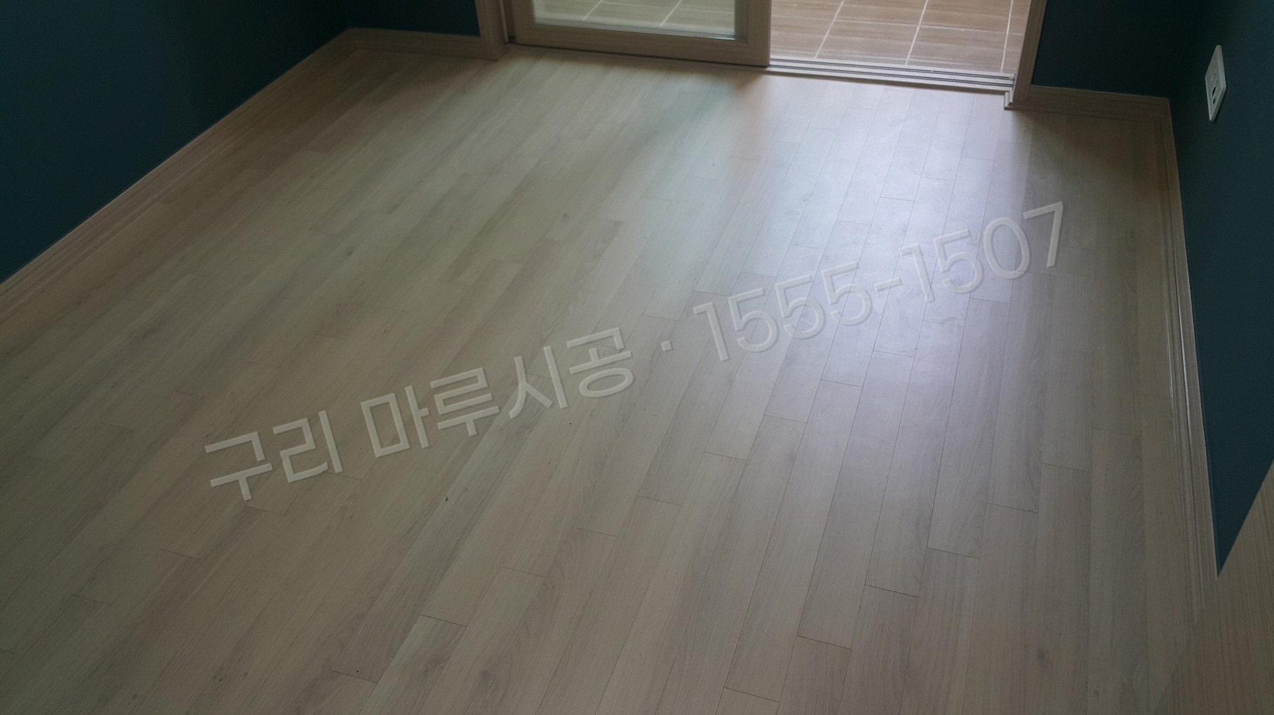구리 인창동 바닥공사 마루시공업체 한솔 울트라 화이트워시오크 아파트 시공 후