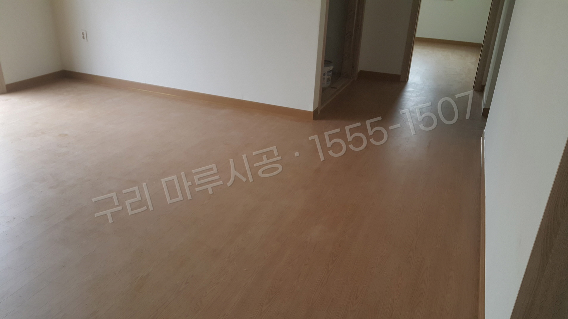 구리 사노동 바닥공사 마루시공업체 한솔 울트라 오크 아파트 시공 후
